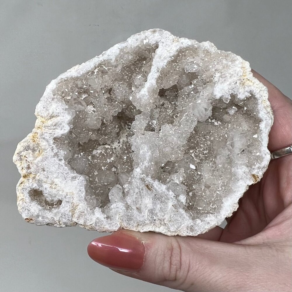 Clear Quartz Crystal Geode Sugar Druzy shiny Healing Crystals Rock stone
